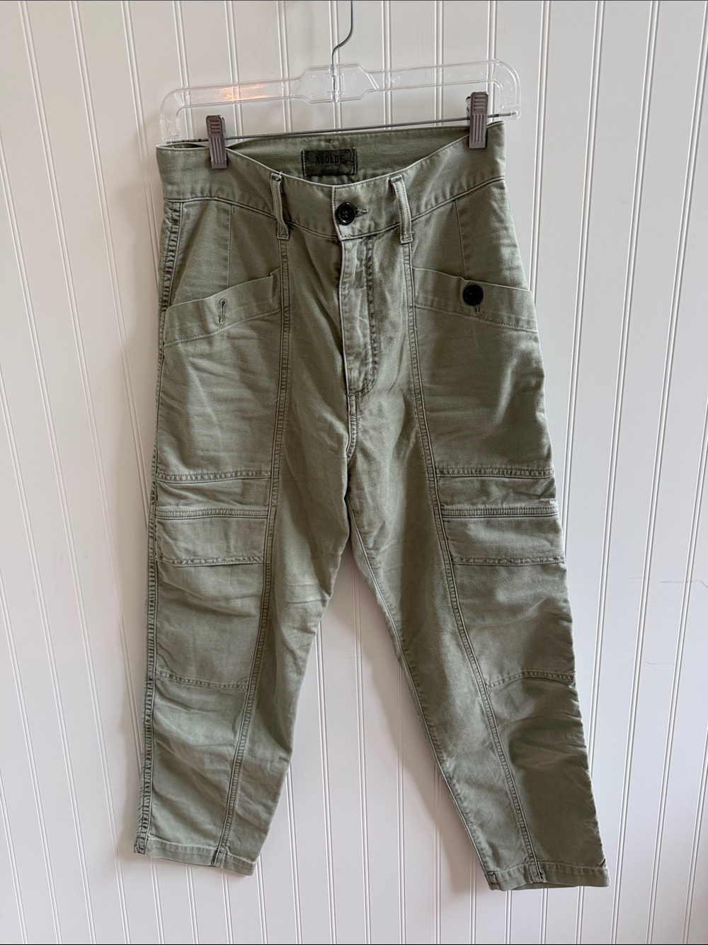 (139)Agolde Olive Utility Cargo Pants - Picture 1 of 7